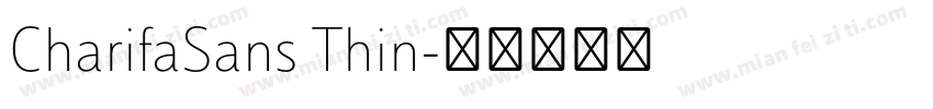 CharifaSans Thin字体转换